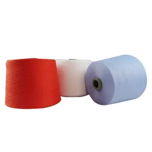 热卖环锭纺纱20s/2 20s/3 100% 再生涂料染色涤纶缝纫用纱线