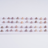 Perles naturelles en gros, perles rondes de 8,5 à 9,5 mm, de couleur rose et violette, en vrac, pour la fabrication de bijoux