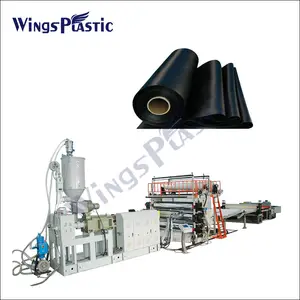 Wings Plastic 3 capas PE Hdpe Plastic Geomembrane Roll Hoja impermeable Extrusión Máquina de extrusión Línea de producción