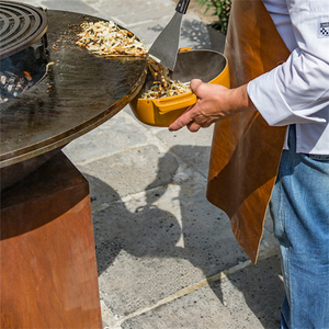 Plancha para Barbacoa de Jardín, de Acero al Carbono, para Leña, con Cenicero, Venta al Por Mayor - Product Image 4