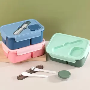 1250ml Microwave and Dishwasher Safe Bamboo Bento Box Portable Lunch Box Set and Adults with Storage Function