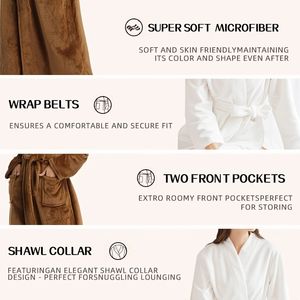 Lusso <span class=keywords><strong>donna</strong></span> XL flanella accappatoio solido modello lunga con cappuccio <span class=keywords><strong>camicia</strong></span> <span class=keywords><strong>da</strong></span> <span class=keywords><strong>notte</strong></span> ispessita spugna tessuto a maglia autunno inverno indumenti <span class=keywords><strong>da</strong></span> <span class=keywords><strong>notte</strong></span> ODM - Product Image 2