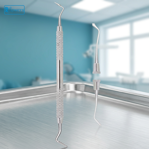 Instrument de remplissage dentaire Sixflowers, manuel, classe I, en acier inoxydable, outil à double extrémité pour le nettoyage et le remplissage des dents - Product Image 3