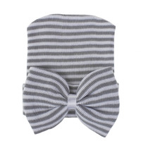 Gorro de Hospital para recién nacido, gorro infantil con lazo, suave, bonito, para guardería