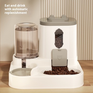 Grosir otomatis dua dalam satu mangkuk kucing dan anjing plastik Dispenser air kucing lintas batas Modern - Product Image 1
