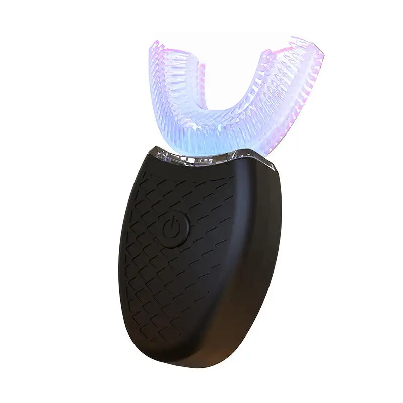 屋外での使用3モードコードレス充電口全体の歯のホワイトニング360シリコン超音波電気ソニックU字型歯ブラシ