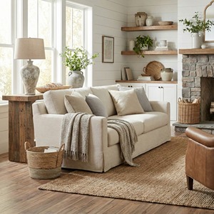 Lámpara de Mesa Vintage Hydrocal, Decoración Rústica de Hotel, Base de Jarrón de <span class=keywords><strong>Piedra</strong></span> Envejecida, Pantalla de Tela, LED Coraline Hydrocal - Product Image 2