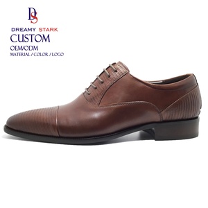 Dreamy Stark Hot <b>Sales</b> Custom Men's Business Formal Leather Shoes Luxury Emboss Pattern Leather Office Career Shoes Lace-up - Product Image 2
