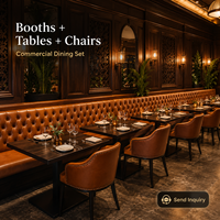 Ensemble de mobilier de restaurant et d'hôtel moderne en gros : banquette, canapé, table à manger, sièges de banquette, canapé en bois massif pour discothèque et bar