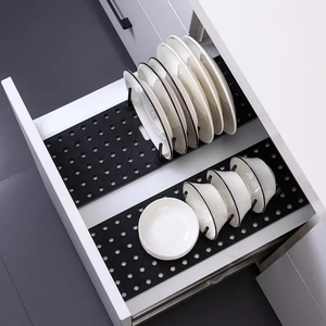 Kitchen <b>Drawer</b> Anti-skid Drain Bowl Rack Retractable Dish Tea Set <b>Storage</b> Bowl Rack <b>Storage</b> Rack Detachable Bowl Chopstick Dish - Product Image 1