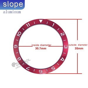 Anillo de Bisel de Aluminio Inclinado de 38 mm JGUB <span class=keywords><strong>GMT</strong></span>, Inserto de 12 Horas Compatible con Caja de Reloj RLX <span class=keywords><strong>GMT</strong></span> Negra Verde SUB de 40 mm - Product Image 3