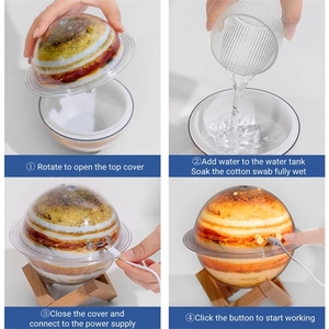 2022 חדש 330 מ ל אוויר יצירתי אדים מיני הוביל אור מפזר אור עבור כדור גלקסיה משרד שולחן עבודה לרכב בית מלון - Product Image 6