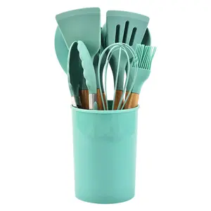 Ensemble d'ustensiles de cuisine Offre Spéciale Gadgets de cuisine Ustensiles de cuisine Silicone Turner Louche Spatule Fouet Cuillère Brosse Accessoires de cuisine