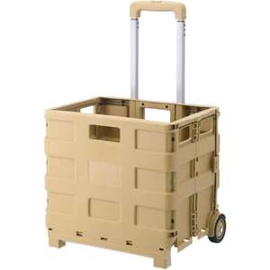 Multi-functional Shopping Cart Outdoor Shopping Cart <strong>Folding</strong> Carry Cart Container Carrier with Wheel, Stopper, Lid and Handle, - Product Image 1