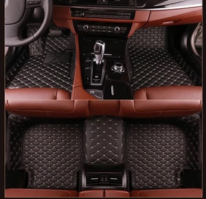 Luxury <strong>Car</strong> <strong>Mats</strong> Leather Customs Made 95% <strong>Car</strong> Models Full Coverage Interior Protection Waterproof <strong>Mats</strong> Black with <strong>Red</strong> Lines - Product Image 4