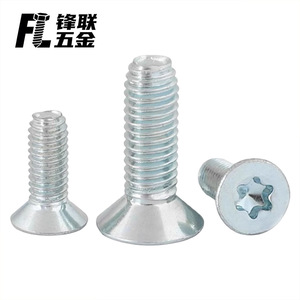 Tornillo autorroscante de cabeza avellanada galvanizado en zinc azul blanco de grado 10.9 Fenglian con bloqueo para automoción y electrodomésticos - Product Image 3