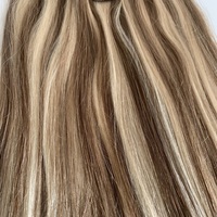 18 pouces 180g Cappuccino Blonde Mix #8/16/60 Extensions de cheveux humains à clip sans couture
