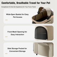 Poussette 2-en-1 pour animaux de compagnie, pliable, en tissu Oxford imperméable, avec panier de transport amovible et roues pivotantes à 360°, pour l'approvisionnement des animaleries européennes