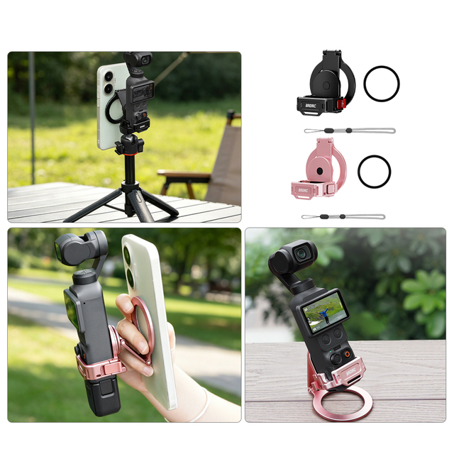 Phone Holder Magnetic Teleprompter for DJI Pocket 4 Pro/Pocket 4/Pocket 3 Live Streaming Bracket Expansion Adapter Photography