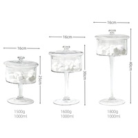 Cloche en verre transparente conique avec couvercles amovibles, écologique, pour la conservation des aliments, dôme à gâteau artisanal, récipient alimentaire pour les entreprises