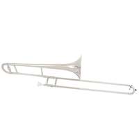 Salinte Mid Length Trombone Down to B-tone, Trombone Pulled, Student Beginner Band, Silver Nickel Plated