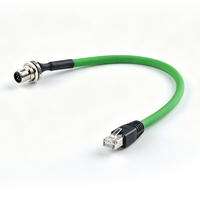 Connecteur de câble RJ45 étanche M12, panneau avant/arrière solide, mâle/femelle, Ethernet industriel, PVC, IP67, 24V, type A/D/X, électrique