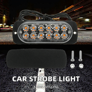 Feu de détresse clignotant pour voiture, camion, SUV, remorque, lumière d'avertissement de panne, ambre, 12V, LED, balise d'urgence - Product Image 2