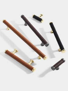 Hot Sale Solid Fashion Zinc Alloy Leather Handle Gold Kitchen Cabinet <strong>Door</strong> Handles - Product Image 6