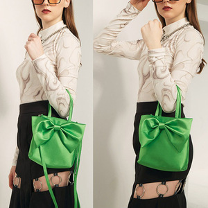 <span class=keywords><strong>Novedades</strong></span> 2026, Mini Bolso de Hombro de Diseño Inspirado en Diseñadores, con Acabado de Seda y Lazo Grande, para Mujer, Uso Nocturno, Venta al Por Mayor - Product Image 3