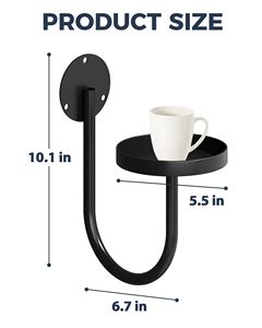 Support mural <span class=keywords><strong>carré</strong></span> en <span class=keywords><strong>métal</strong></span> thermolaqué pour plantes d'intérieur, étagères de fenêtre, installation facile pour salon et balcon - Product Image 3