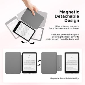 Étui magnétique détachable en PU personnalisé pour <span class=keywords><strong>Kindle</strong></span> <span class=keywords><strong>Paperwhite</strong></span> 7 pouces 12e génération 2024, housse de protection hybride - Product Image 2