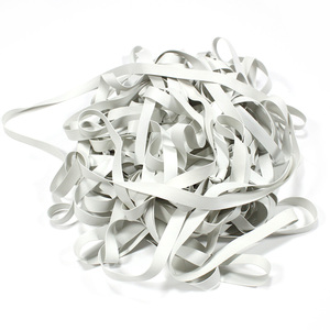 Bán buôn đồ bơi màu trắng phụ kiện cao su tự nhiên miễn phí tổng hợp đàn hồi ban nhạc cao su phẳng earloop cao su đàn hồi Băng - Product Image 1