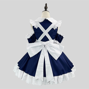 Anime corazón lindo Lolita Maid vestido Cosplay <span class=keywords><strong>disfraz</strong></span> Bowknot Maid vestido tendencia Maid fiesta disfraces - Product Image 4