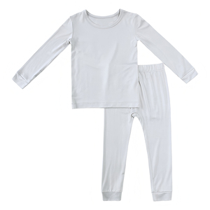 Set Pigiama in Bambù e Spandex per Neonati all'Ingrosso, Morbido Completo a Maniche Lunghe con Collo Tondo per Bambini e Bambine, <span class=keywords><strong>Abbigliamento</strong></span> per Neonati in 2 Pezzi - Product Image 4