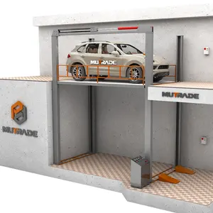 4 Post Floor To Floor Hydraulic Vertical Simple Parking car elevator Equipment