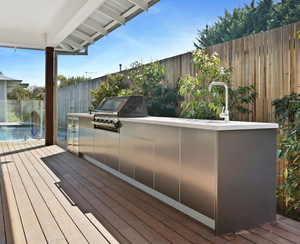 BAINENG Mobile Cucina da Esterno Modulare, Resistente alle Intemperie, per Barbecue, Giardino, Campeggio, con Design per Isola BBQ Autoportante - Product Image 1