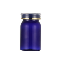 Nouveau Stock bleu PET haut de gamme produit de santé bouteille huile de poisson Capsule bouteille bouchon à vis Maca médecine bouteille tablette bonbons distribution
