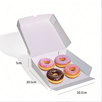 Boîtes personnalisées roses pour beignets, joliment imprimées, écologiques, de bonne qualité, avec poignée, pour beignets