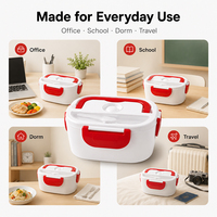 Lebensmittelechte Gut Abdichtende PP Thermische Lunchbox Bento-Box mit 2 Fächern Elektrisch Beheizbare Lunchbox für Büro Schule Reisen