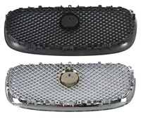 Convient pour la mise à niveau de la Jaguar XF 12-15, calandre de pare-chocs avant électro-plaquée avec motif en fibre de carbone noir brillant