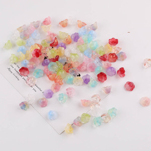 Color Gradient Flower Glass Beads For Jewelry Making DIY Accessories 34119 - Product Image 4