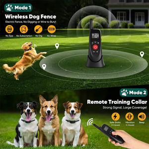 Clôture électronique réglable pour chien avec collier à distance et base de charge magnétique pour chiens de taille moyenne à grande pour les cours extérieures - Product Image 2