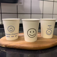 Gobelet en papier kraft à double paroi jetable, blanc pur, épais, recyclable, 500/400/250/200/100/50/30 ml, pour boissons froides