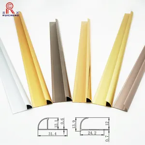 Customized Aluminium Round Edge Brushed Tile Edging Trim Profiles