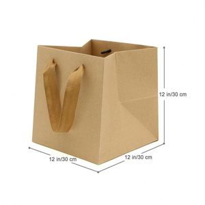 Bolsas de Compra de Papel Kraft Reciclables Personalizadas al por Mayor con Estampado en Caliente de Estilo Clásico, Impresión Flexográfica y Bolsas de Regalo - Product Image 2