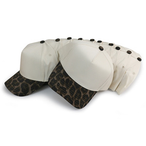 HBA54批发现货普通空白两色米色猎豹女棒球帽 - Product Image 6