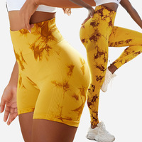 Pantalon de yoga sans couture teinté 45 couleurs pantalon de fitness pour la course à pied pantalon de yoga de sport imprimé