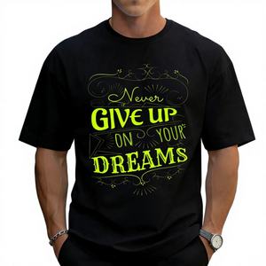 Lot en gros de t-shirts décontractés pour hommes, style rétro, imprimés, 100 % coton, 180 g, manches courtes compressées, provenance américaine - Product Image 1