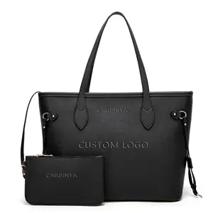 Модные дамские сумочки с индивидуальным логотипом, роскошные тисненые черные кошельки, сумки-тоуты из искусственной кожи, женские сумки с мешочком