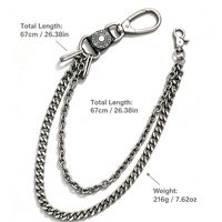 Ceinture chaîne gothique à breloques os et dés pour jeans, avec maillons doubles drapés et finition argent antique – Grande Vente
